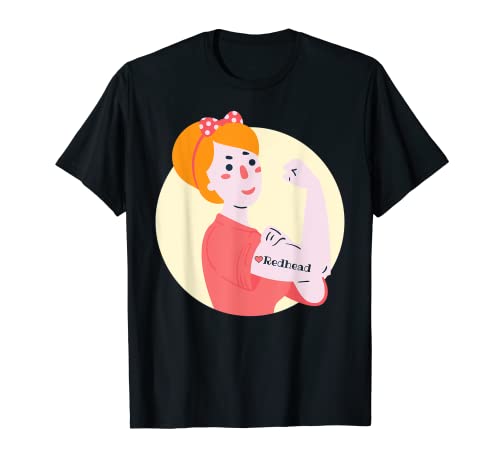 Redhead Tattoo Rosie the Riveter Camisa Ginger Pride Camiseta Camiseta
