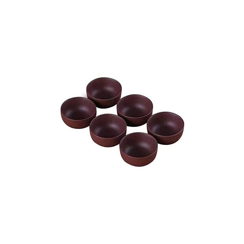 Chinesische Tee-Verkostungstasse, violette Sandbecher, kleine Verkostungstasse, Mini-Teetasse, violetter Sand, Kung-Fu-Teetasse, Keramiktasse, Teeschale, Tasse, 6er-Set (lila)