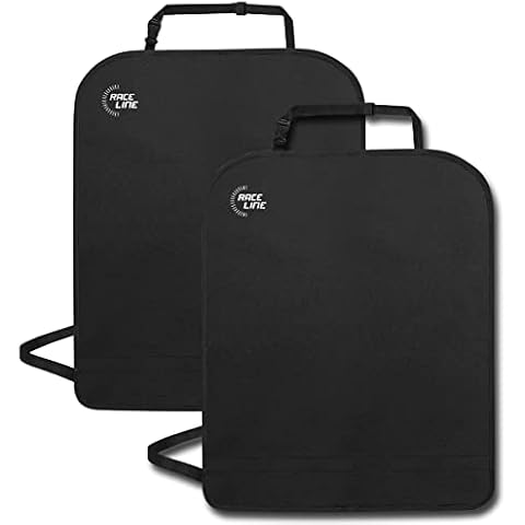 Almineez 2 Pack Kick Mats - Backseat Protector Seat Covers for Your Car SUV Seats Liner With Straps - Keeps Seat Clean Cover