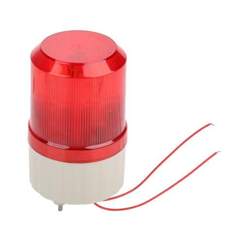 Sirena de alarma externa 220V con luz estroboscópica LED roja y alarma sonora de 100dB - fácil instalación para seguridad industrial y doméstica