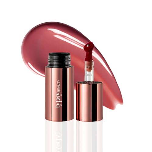 Typsy Beauty Glacier Glow Plumping Lip Tint | High-Shine Glossy Tint with Cooling Metal Tip | Hydrating, Non-Sticky, Long-Lasting | Cranberry Ice | Made in Korea 5.3g