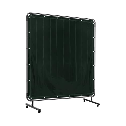 Stamos Welding Group SWS05 Rideau Écran De Protection De Soudure Bâche Ignifugée (Dimensions : 174 x 174 cm, Vinyle : 0,4 mm, Résistant aux UV, Cadre en acier inclus)