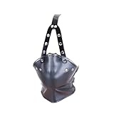 Trendy Soft Leather Masks Breathable Mouth Masks With Head Harness Halloween Dress Up Accessories
