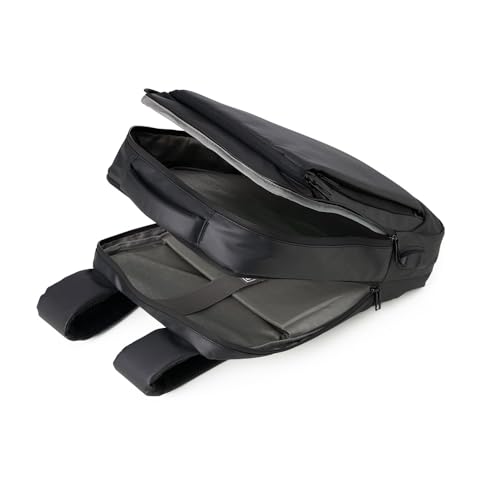 Mochila Personalizada em Couro Sintético com USB, 22 Litros, Resistente à Água, 41x30x11 cm, Compartimento para Notebook 15.6 Polegadas
