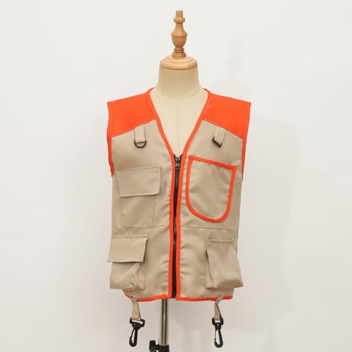 Christmas Kids Explorer Kit Outdoor Zipper Pocket Vest with Hat Outdoor Exploration for Christmas Party4