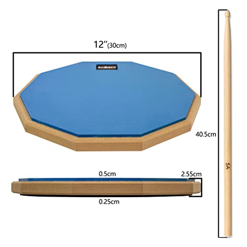 Hairiesis Snare Drum Practice Pad,12-Inch Practice Drum Pad,Double Sided Silent Drum Pad And Sticks,Drum Pads Carry Bag #TOP2
