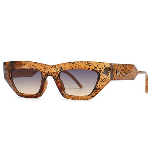 Lunettes de soleil œil de chat de luxe couleur bonbon aux finitions rivets