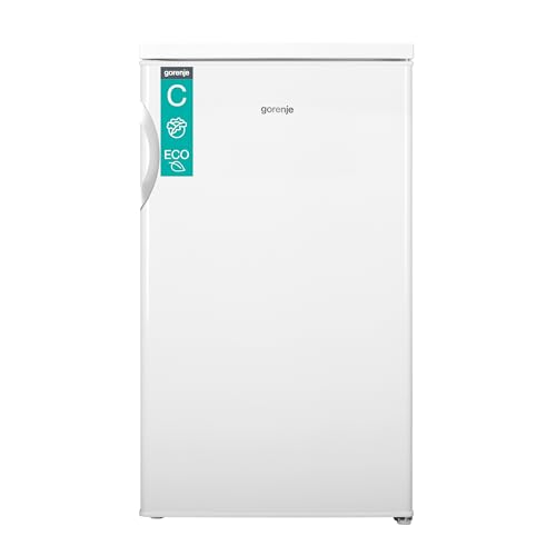 Gorenje R49CPW Tischkühlschrank/Freistehend/Ohne Gefrierfach/Energieeffizienzklasse C/ 37dB / 133 Liter/CrispZone/Eco-Modus/LED Beleuchtung/Türanschlag wechselbar/BxHxT: 56 × 84,5 × 59,8 cm/Weiß