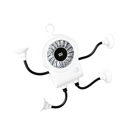 Mini ventilador portátil ajustable con pantalla digital para maquillaje y hogar