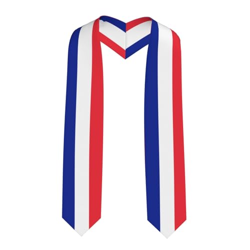 Augenstern Unisex Pointed Graduation Stoles France-Flag-Blue-White-Red Fashion Graduation Sash