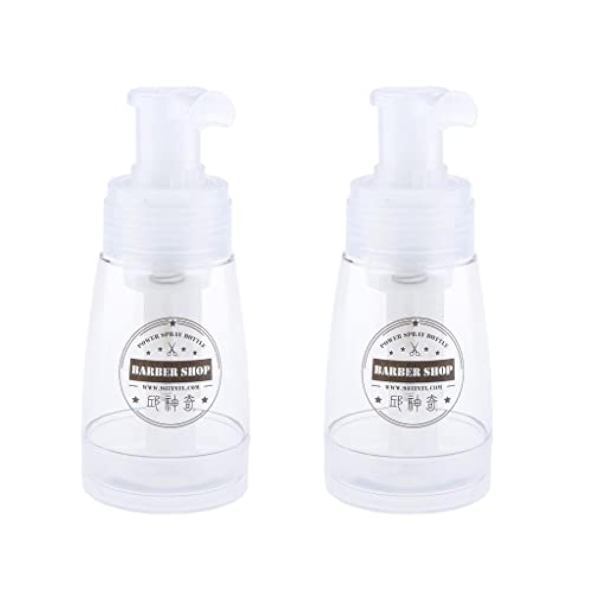 2x Empty Refillable Powder Spray Bottle Cosmetic Bottles, 180ml