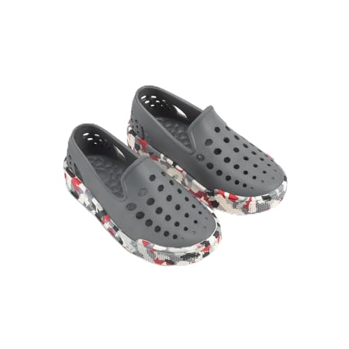 Joybees Kids Skate Sneak Charcoal/Charcoal Camo Gummy - 4 M US Toddler