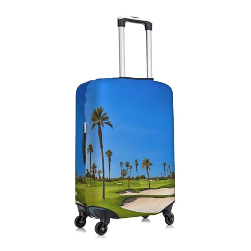 Luggage Covers For Suitcase Golf Course By The Sea Print Suitcase Cover Elastic Luggage Covers Suitcase Protector 18-32 Inch3