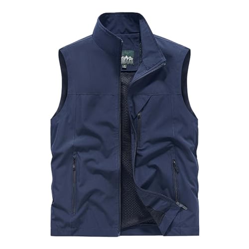 Lightweight Quick Dry Vest for Men Outdoor Multi Pockets Fishing Vests Casual Lightweight Quick Dry Outerwear