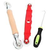 Ipetboom Window Screen Repair Kit with Spline Remover Hook and Aluminum Alloy Screen Roller Tool for Patio and Sliding Doors