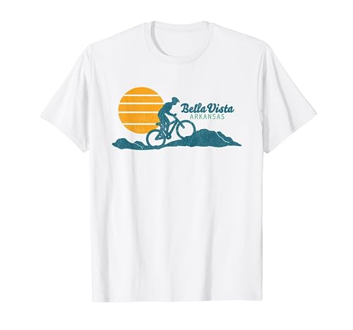 Vintage Bella Vista Arkansas Mountain Bike Sunset T-Shirt