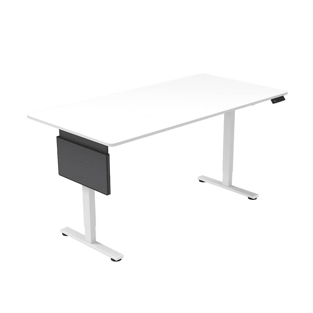 Home Deluxe Scrivania regolabile in altezza, design ergonomico in bianco, 160 x 80 cm, per ufficio e casa