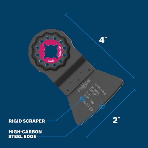 Image of Bosch OSL200RS 2 In. Starlock Oscillating Multi Tool High-Carbon Steel Rigid Scraper Blade