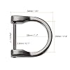 uxcell 29mm(1.14") U Shape Horseshoe D-Rings Screw-in Shackle Buckle for DIY Craft, Black 2pcs #1