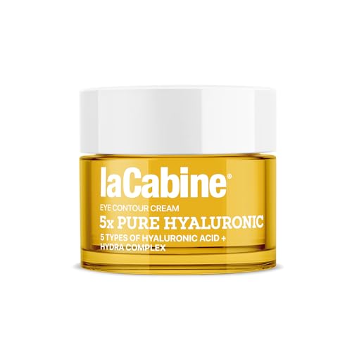 laCabine Contorno de Ojos 5xPure Hyaluronic – Hidratación Profunda y Relleno de Arrugas | Con 5 Tipos de Ácido Hialurónico | Oftalmológicamente Testado | Sin Perfume