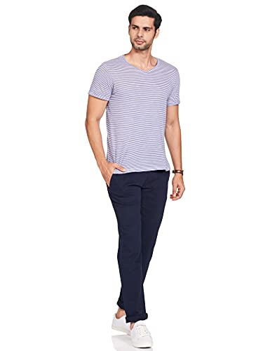 Image of Ruggers by Unlimited Men's Slim Fit Casual Trouser (RGMECTR20127B03 Dark Blue 32)