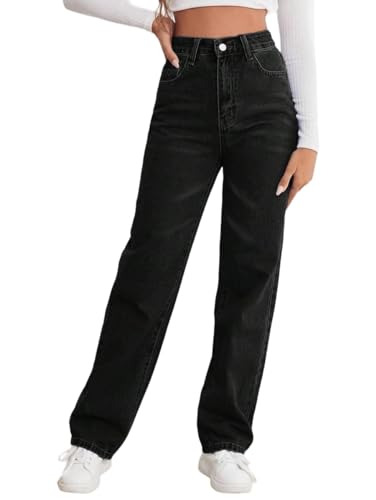 Image of KOTTY Women's Relaxed Fit Solid Comfortable and Strechable Jeans