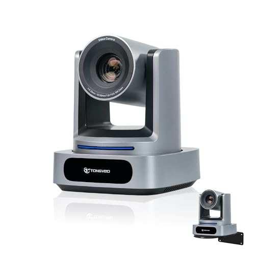 TONGVEO AI 4K PTZ Kamera mit Auto-Tracking, 10-facher optischer Zoom Videokonferenzkamera, HDMI & USB 3.0 Webcam für Zoom, Teams, Kirche, Gottesdienste, Live-Streaming, Bildung & Fernunterricht