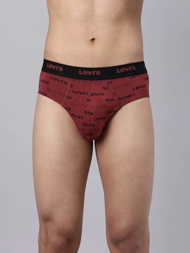 Image of Levi's 021 Brief for Men | Cotton Stretch Fabric | Printed Men's Underwear | Breathable | Anti-Roll Waistband | Extra Supportive Gusset | Functional Fly | Dual Layer 3D Pouch | Tagless | Pack of 2