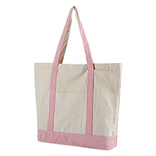 Sac en toile femme grande capacité idéal pour le supermarché et les cours