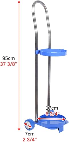 Support fixe pour bouteilles de gaz mobiles chariot roulant oxygène 95cm - 8