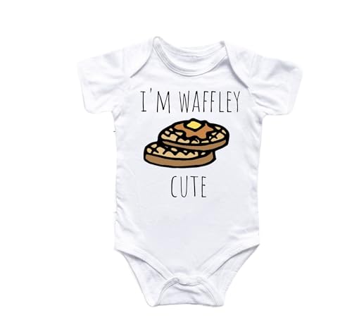 Waffle Breakfast Pancakes - Baby Boy Girl Clothes Infant Bodysuit Funny Cute Newborn
