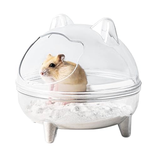 EsiFare ハムスタートイレ ハムスター砂浴び容器 ハムスター砂場 可愛い ハムスタースナアビヨウキ 透明 バスコンテナ ハムスター砂場遊び 小型ペット用浴槽 小さい 砂浴び容器 完全透明 砂場ハムスター お風呂 飛び散り防止 掃除しやすい 脱臭 小動