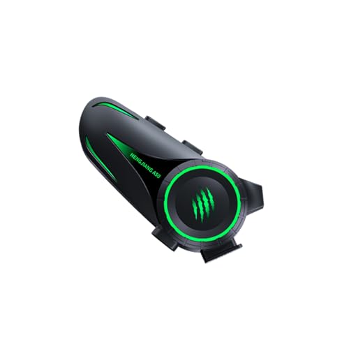 Auriculares para casco de motocicleta impermeables con conexión dual y luces LED