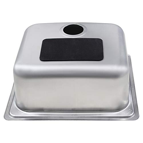 Image of Franke Artisan Stainless Steel Sink, Single Bowl, Satin Steel Finish, 21 x 18 inches