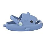 Vertvie Unisex Kinder Hai Hausschuhe, Mädchen Badeschlappen, Jungen Shark Slippers, rutschfest Cloud Shark Slides Sandale, Open Toe Strand Soft Badelatschen, Niedliche Cartoon-Sandalen Sommer
