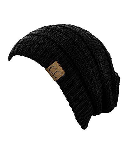 Image of Cambridge Select Thick Slouchy Knit Oversized Beanie Cap Hat