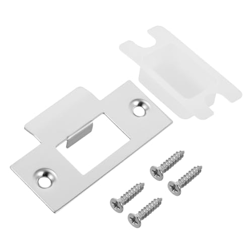 WOONEKY Placas de para Puerta de Metal Resistentes con Diseño D Kit de Refuerzo para Puerta de Madera Incluye Caja y Tornillos para Instalación Compatible Color Color