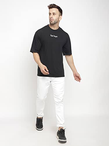Image of GRITSTONES Men Oversized Half Sleeve Cotton T-Shirt