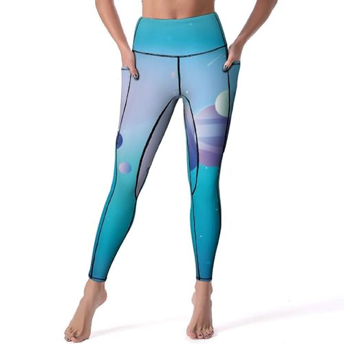 Legging femmes Planète Legging pantalon de sport yoga taille haute gym S