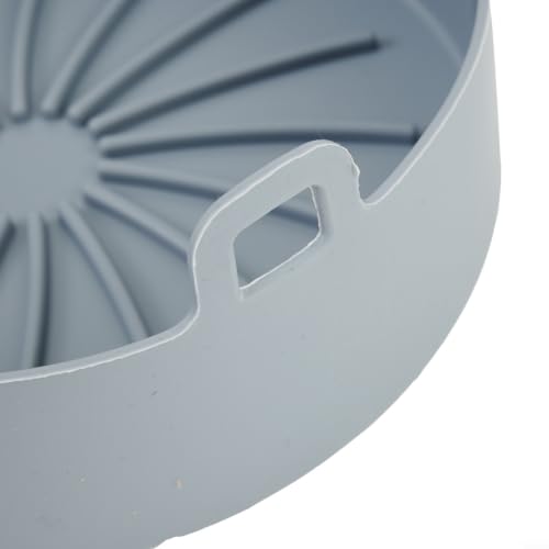 Recubrimiento de silicona para freidora de aire, para cesta de freidora, forro reutilizable y seguro para lavavajillas para hornear y asar, gris (Gris-S) miniatura 7
