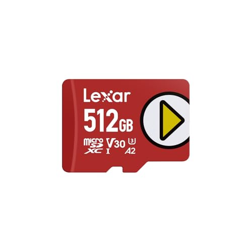 Lexar Play Micro SDカード 512GB microSDXC UHS-Iカード 最大読み取り205MB/秒 書き込み140MB/秒 Class 10 U3 V30 A2 4Kビデオ 高速メモリーカード Switch/ポータブルゲームデバイス