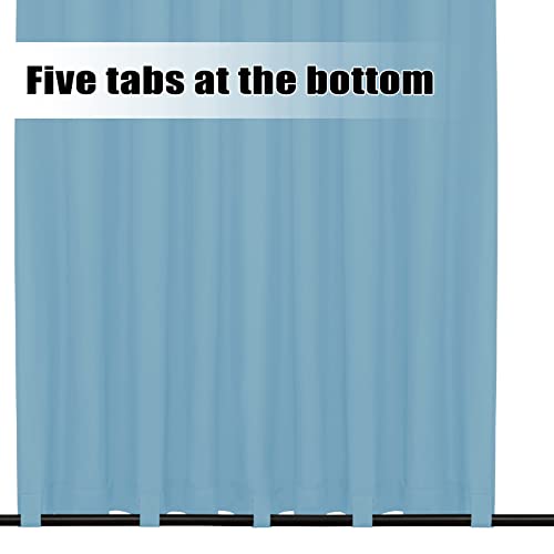 Image of Easy-Going Outdoor Curtains for Patio 1 Panel, 110x96 inch, Sky Blue | Waterproof, Windproof, Weatherproof Privacy Outdoor Curtains for Cabanas Porches and Pergolas, Grommet Top and Tab Bottom