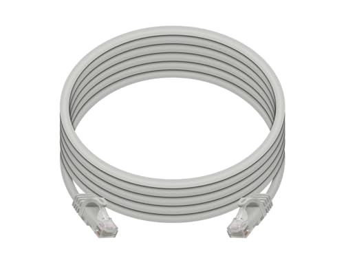 image for Monoprice Cat6 10ft Gray Patch Cable UTP 24AWG 550MHz Pure Bare Copper