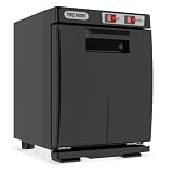 Utenzi Hot Towel Warmer, 5L Towel Warmer Cabinet, Mini Towel Heating Machine with Stainless Steel Racks, Towel Heater for Spa, Salon, Beauty, Barber, Massage, Gym, Home (Black)