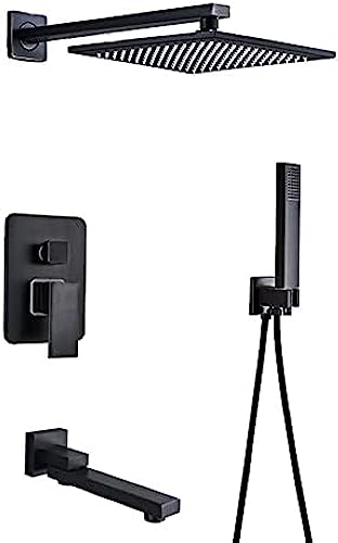 Douche effet pluie bronze noir 8 pouces pour rénover une salle de bain zen