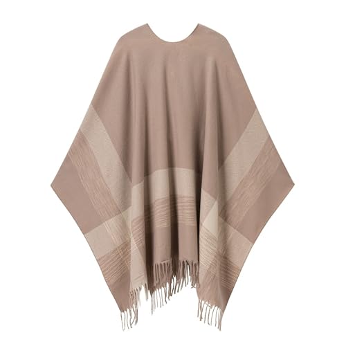 Écharpe pull cape de qualité supérieure pour femme étole raffinée à pompons coupe moderne