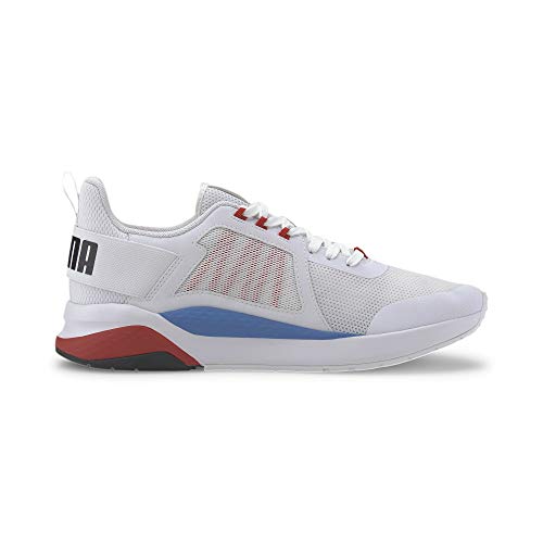 Image of PUMA Men's Low-Top Sneakers, White White Black High Risk Red 03, 7.5