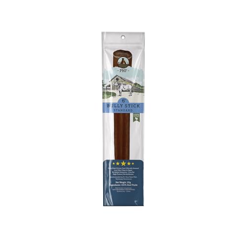 Pet Natural Farm 6 Bully Stick (Standard) - 1 Piece - Lasting Dog Chew - Made from Antibiotic free Hormones free Beef - Ideal for Small Dog Breeds