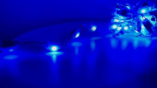 Image of Blue Mini LED Module DC12V 0.36W for Light Box Letter Advertising Signs with Tape Adhesive Backside (200pcs Pack)