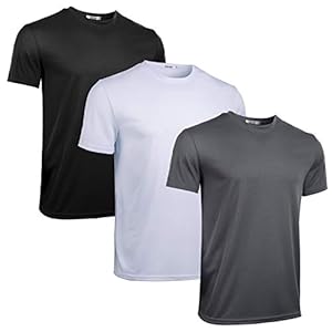 iClosam 3 Pack Running Shirts Men’s Gym Top Athletic Short Sleeves Fit Sport Tops for Comfortable Workouts, Moisture-Wicking, and Active Lifestyle